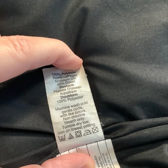 J. Crew Women’s Herringbone Puffer Down Vest Size XS Black Cream Full Zip Quilte - Picture 10 of 11